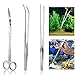 Signstek 3 Pcs Aquarium Kit Tools 10 Inch Curve Scissor, 10.6 Inch Straight Tweezers and 10.6 Curve Tweezers Stainless Steel Fish Tank Cleanerthumb 1