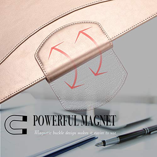 Portfolio Padfolio Case, Skycase Business Portfolio Folder, Resume/Conference/Legal Document Organizer with Letter/A4 Size Clipboard, Business Card Holders, Document Sleeve, Light Gold - Thumbnail 6