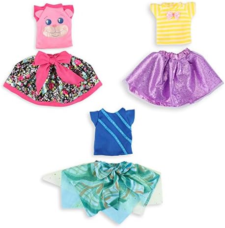 WakaoFeeling 14.5 inch Doll Clothes Outfits for American Girl Wellie Wishers Dolls and The Similar Body Sizes 14 inch Dolls(Set of 3)