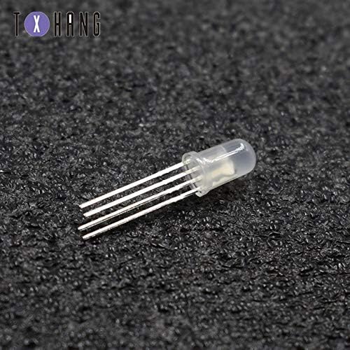 Laliva 10/20/50PCS 5/8mm Round RGB Hat PL9823 F5/F8 LED 4Pin Milk White Dual Common Diodes - (Color: 50PCS 5mm)