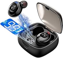 Wireless Mini Headphones, Bluetooth 5.0 Earbuds Hi-Fi Stereo in-Ear Earphones with 350Mah Portable Charging Case, Touch...