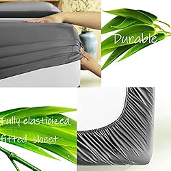 LBRO2M 100% Bamboo Bed Sheet Queen Size 4 Piece