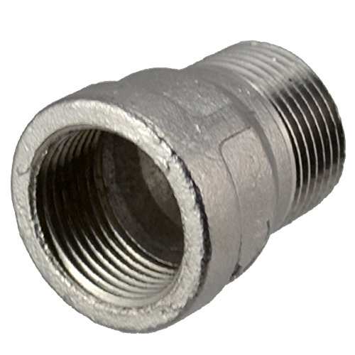 SuperWhole 1/2" Female x 1/2" Male Nipple Bush Adapter Bushing Pipe Fittings NPT SS304
