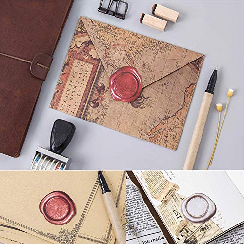 Colorful Self-Adhesive Seal Stickers Wax Shaped Seal DIY Decorative Paper Sticker Labels for Envelope Wedding Party Gift and Bake Packaging