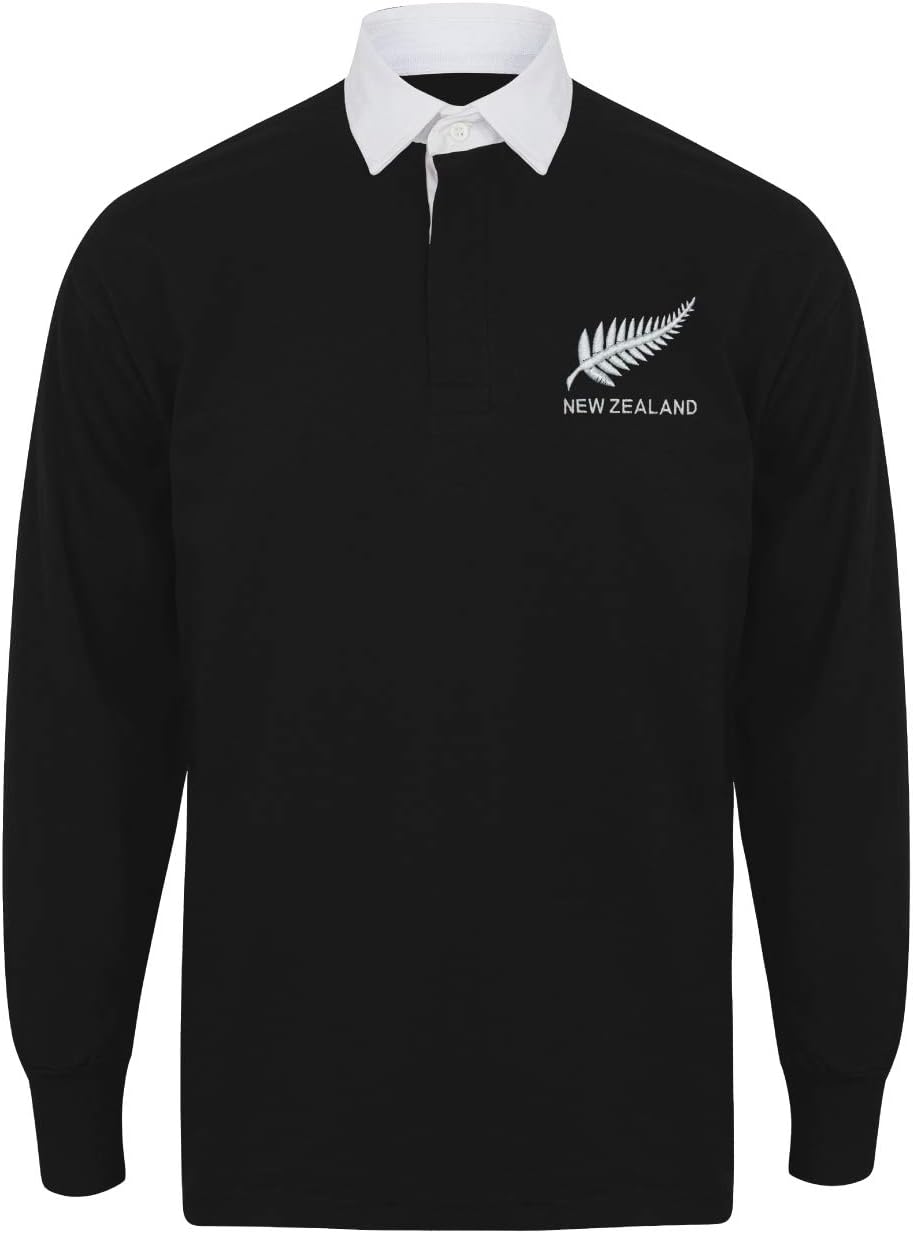Mens Customisable New Zealand Casual Rugby Shirt Personalised Amazon