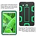 TIANLI for Samsung Galaxy Tab E 9.6 Case Anti-Scratch Shockproof Three Layer Full Body Armor Protection with Sturdy Kickstand Anti-Fingerprint,Black Green