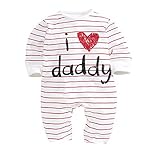 AOMOMO Unisex-Baby Newborn I Love Mummy I Love Daddy Bodysuit 2 Pack