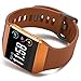 Marval Power for Fitbit Ionic Bands, Soft TPU Replacement Fitness Accessory Sport Straps Wristband for Fitbit Ionic Smartwatch Men Women, Large Small (Brown, Large)