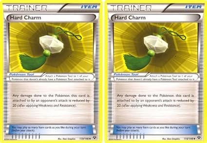 Amazon Com Pokemon X2 Hard Charm Xy 119 146 Card Set Trainer Item Tool Toys Games
