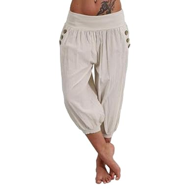 Mujer Pantalones Harem Verano Elegantes Moda Casual Pantalon