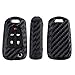 ROYALFOX(TM 2 3 4 5 Buttons Carbon Fiber Silicone flip Remote Key Fob case Cover for Chevrolet Camaro Cruze Equinox Malibu SS Sonic Spark Volt,Buick Lacrosse Encore GL8 Regal Excelle (Black)