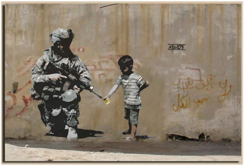 Amazon Com Banksy Graffiti Art Poster Print No War Modern Quote Canvas Painting Abstract Wall Art Pictures For Living Room Restaurant Home Decor 50x70cm No Frame Posters Prints