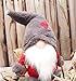 FUNPRT Handmade Swedish Tomte Santa Gnome Plush,Santa Scandinavian Gnome Plush Birthday Present Holiday Home Ornaments Christmas Santa Decoration Table Decor,Grey