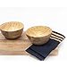 Wooden Bowls for Food or Salad Bowls Set, Small Bowl for Serving Pasta and Cereal, Set of 2 Wood Bowl, 6 inch by 3 inch, Mango Wood, Yellow Ikkat
