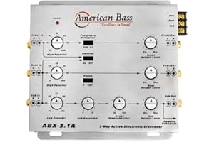 American Bass Usa 3 Way Active Electronic Crossover, Variable Crossover Frequencies, 8 V Max Output V