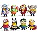 Despicable Me Minions Superheroes Action Figures 8pcs/set Toys Size ~ 3.5 inch