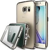 Galaxy S6 Edge Case, Ringke [FUSION] Dust Free Cap & Drop Protection Premium Crystal Clear Shock Absorption Bumper Hard Case with Free Back Film for Samsung Galaxy S6 Edge - Smoke Black