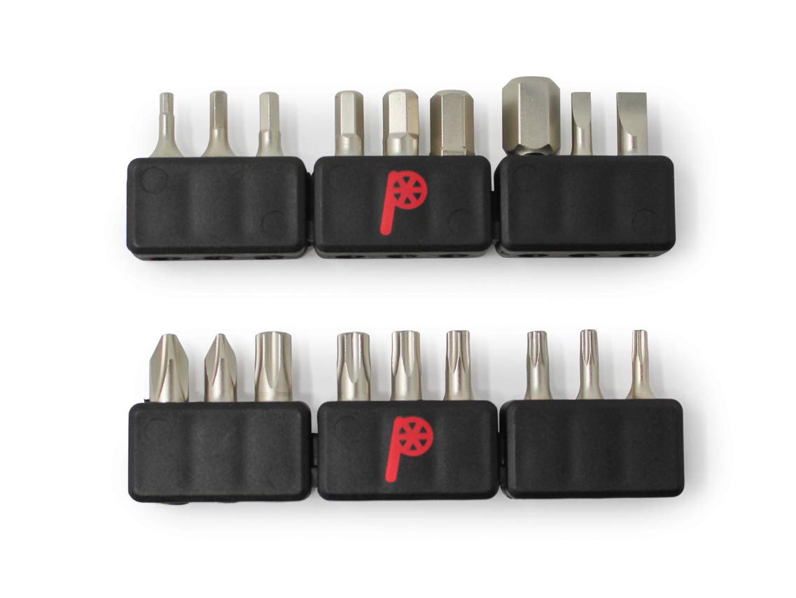 Prestacycle Pro Bicycle Tool Bits “ (18) Piece S2 Nickel Plated Bit Set