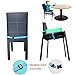 Sunmall Toddler Booster Seat for Dining Table,Chair Increasing Cushion for Baby Kids,Portable Dismountable Adjustable Highchair Booster (Blue+ Green)
