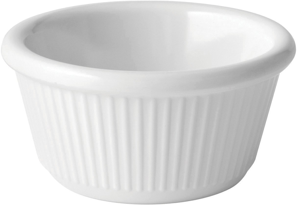 Utopia Fluted Melamine Ramekin 3oz White, Pack of 12