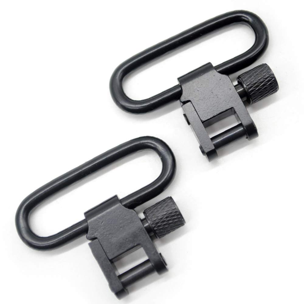 Trirock 2-pack Black 1.25 Inch Quick Detachable Heavy Duty Sling Swivel for Rifle Sling Quick Release gun Swivels for gun sling