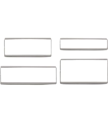 Lot De 3 Emporte-pièces Rectangles En Inox à Bord Festonné - Pour Biscuits, Fondant, Pâtisserie - Réutilisables