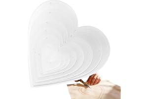 Heart Shape Quilting Template, Acrylic Cutting Ruler, 8 Piece Quilting Template Set With Precise Markings, Cutting Pattern Ru