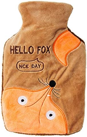 Shuda Soft Hot Water Bottle Cartoon Shape Warm Water Bag Keep Warm Relief The Pain and Comfort for Family Lover and Friends Warm Gift (0.75L)