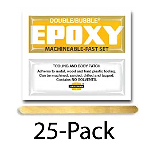 Hardman Double Bubble Yellow Machinable Epoxy 25 Packs (#04002)