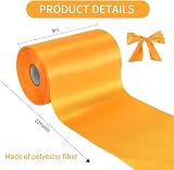 YAAVAAW 22m Thick 10cm Yellow Satin Ribbon Gift Wrap Wedding Car Decor view 2