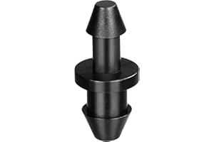 JAYEE 50 Pieces 1/4" Drip Tubing Fittings End Plug, 1/4 Inch Drip Irrigation Barbed End Closure for Home Garden Sprinkler Systems