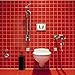Toilet Plunger with Holder for Bathroom, Multi Drain Suitable Also for Bathtubs, Quick Dry, Bronze