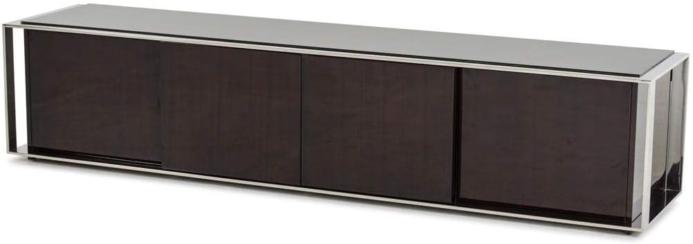 Soflex Modrest Noble Modern Ebony Lacquer TV Entertainment Center Contemporary