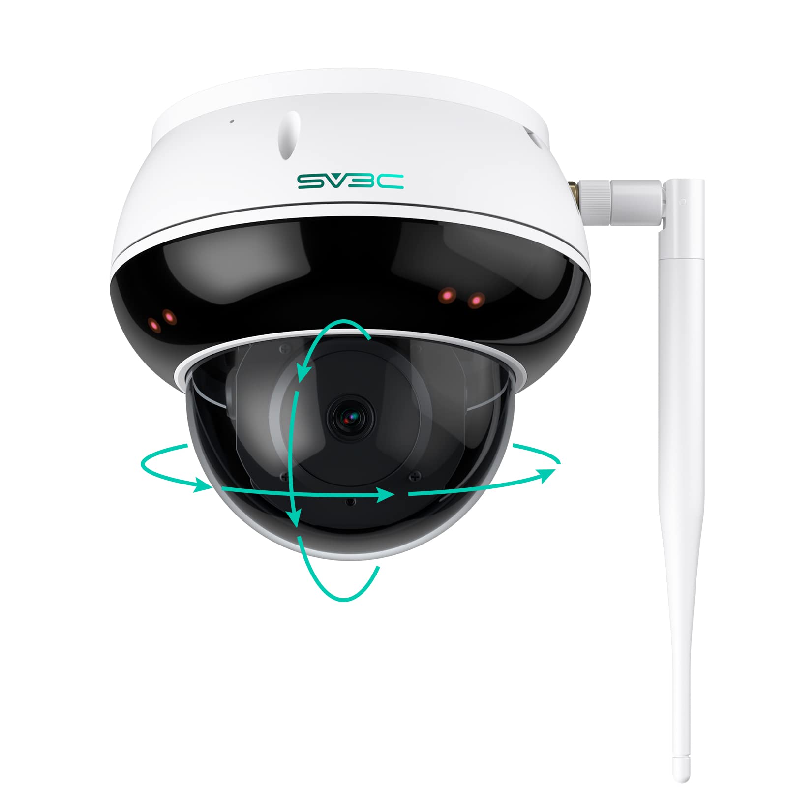 Photo 1 of SV3C 4K PTZ WiFi Wireless Dome Camera Outdoor, Security IP Camera Indoor 8MP with Auto Tracking, Infrared HD Night Vision, SD Card Record, Motion Detection, RTSP, FTP, Onvif Conformant, 2.4/5 GHz WiFi
