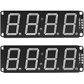 2-Pack Large I2C 4-Digit 7-Segment LED Display, Support Decimals &amp; Clock | IIC Protocol, Digital Tube Module for Arduino ESP32 Raspberry Pi, Compatible with HT16K33