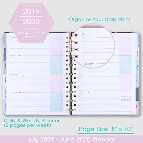 2 2019+2020+Academic+Planner+Monthly+Leather