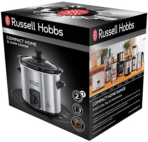 Russell Hobbs Mijoteur Electrique Programmable, Couvercle Verre, Cuve Amovible Céramique, Nettoyage Facile - 25570-56 Compact Home