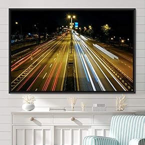 signwin Framed Canvas Wall Art Light Exposure Colorful...