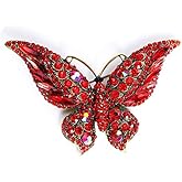 DSADKI Variety Styles Butterfly Brooch - Multi-Color Rhinestone Crystal Brooch Pin Cute Butterfly Shape Corsages Brooches Decoration Gift for Women