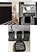 AHF/WPM 19 Piece Bath Accessory Set Black Zebra Animal Print Bath Rug Set + Black Zebra Shower Curtain & Accessories