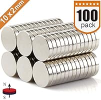 DIYMAG Refrigerator Magnets, 10 x 2 mm, 100 piece