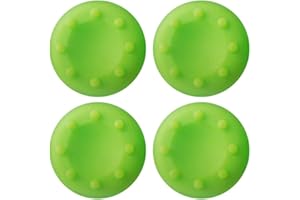 GGZONE 4PCS Thumb Stick Grips Caps Silicone Analog Thumbstick Grips Cover for Xbox One Xbox 360 PS5 PS3 PS4 PS4 Pro Slim Accessories (Green)