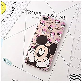 Cartoon Mickey Minnie Mouse Transparent Soft Silicone Phone Case Back Cover for i Phone X (I Phone X/Mickey)