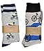 Fine Fit Mens Novelty Print Trouser Socks 2 Pair Set (Bicycles)