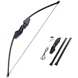 Ationgle Compact Take-Down Bow with Fiberglass Limbs and Black Wooded Riser for Right Handed 51” Long 30” Draw Length, Beginner Archery Recurve Bow 30 Lbs 40 Lbs