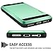 Vofolen Sliding Cover Card Slot Wallet Case Armor Protective Shell - Mint