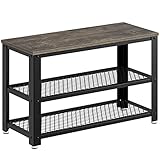 Rolanstar Shoe Bench, 3-Tier Shoe Rack