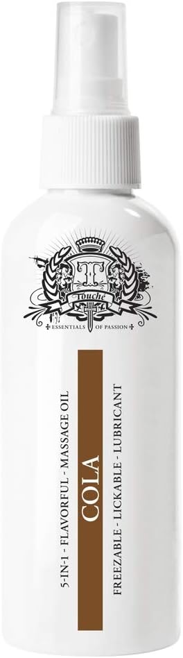 Touché 5 in 1 Freezable / Eatable / Lickable / Massagable / Ice Lubricant Cola Taste 80ml, Transparant, 80 ml (Pack of 1)