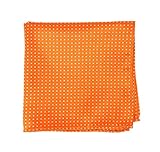 100% Woven Silk Tangerine Pindot Patterned Pocket Square