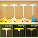 WOMHOPE Cute Elephant Children's Night Lights Flexible Angles Desk Lamp - Design Button Touch Sensor Control 3-Level - Rechargeable - for Kids,Baby,Children (Pink)